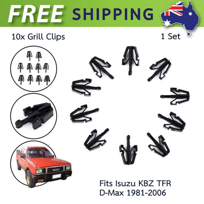 Grill Clips Fastener 10 Pc Fits 1981-06 Isuzu D-Max Holden Rodeo 4-Runner Ute