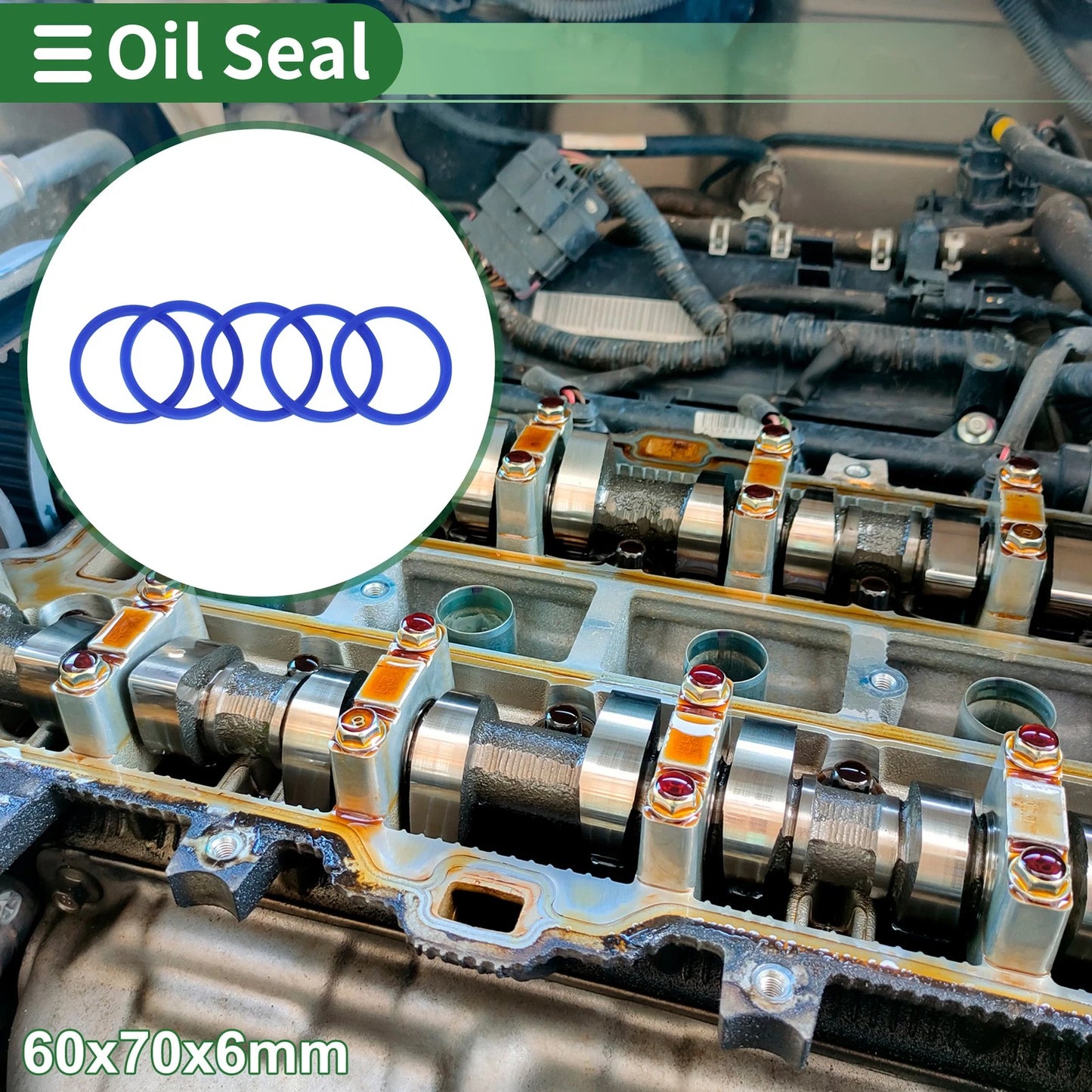 Oil Seal 60x70x6mm TPU Seal Ring Rotary Shaft Seal 5 Pcs