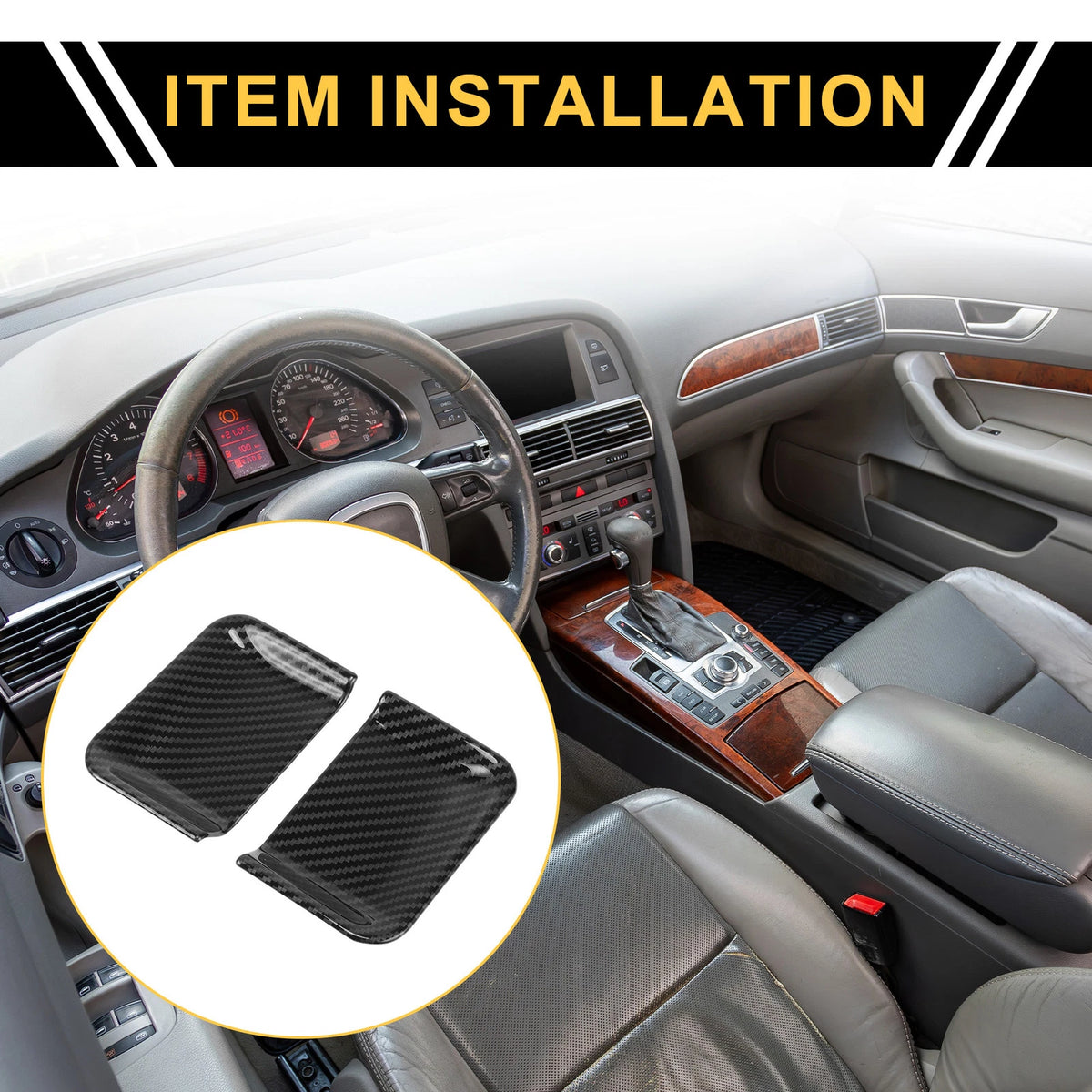Car Inner Front Door Handle Bowl Cover Trims for Ford F-150 (2021-2024)