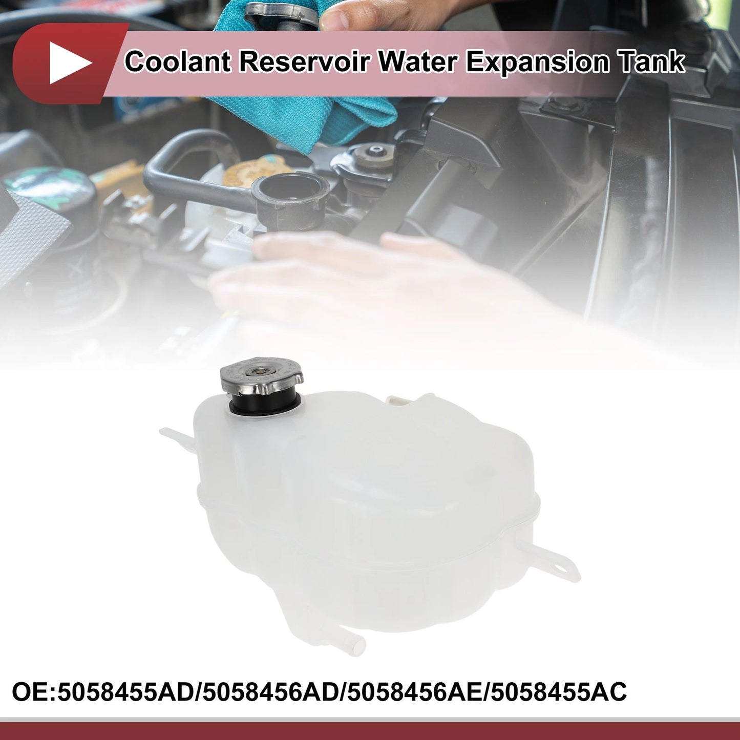 Coolant Expansion Overflow Tank with Cap for Dodge Journey (2009-2019)
