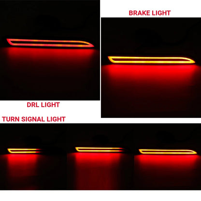 Smoked LED Rear Bumper Reflector Brake Stop Light for Toyota Camry
