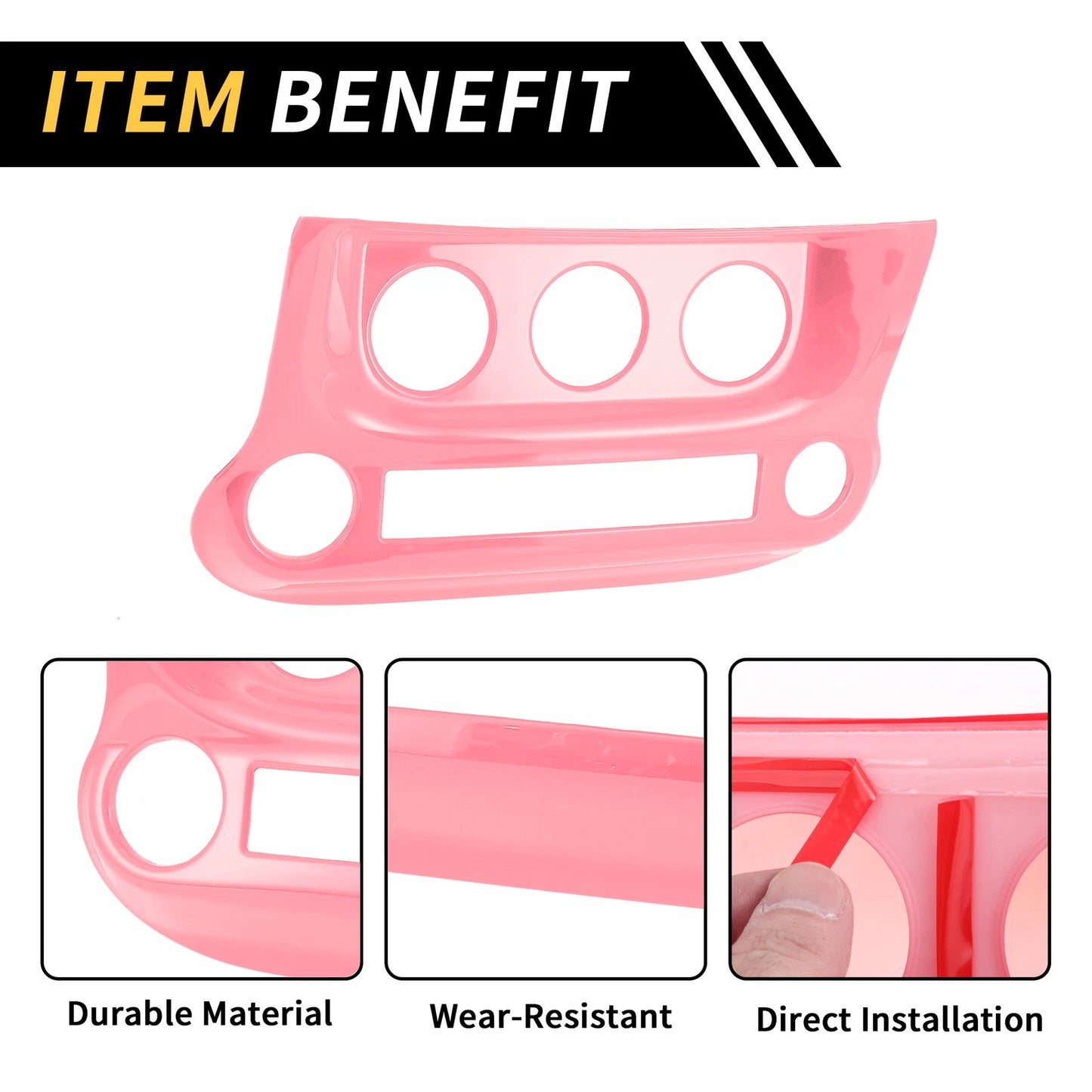 AC Switch Button Control Cover Trim for Jeep Wrangler JK JKU (2011-2017) Pink