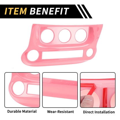 AC Switch Button Control Cover Trim for Jeep Wrangler JK JKU (2011-2017) Pink