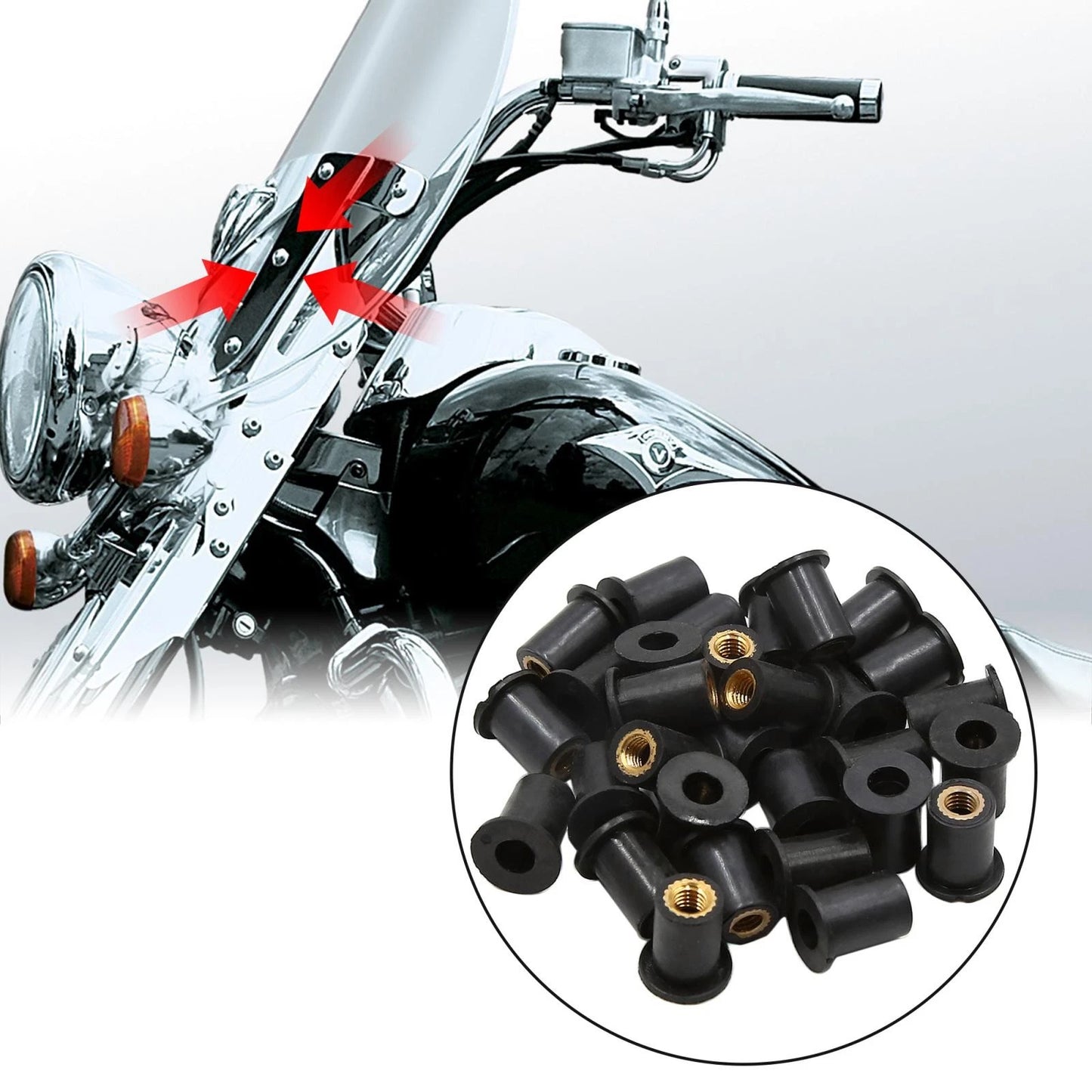30pcs / M5x0.8 / Screws Bolts Nut for Motorcycle