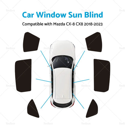 Magnetic Car Window Sun Shade Mesh for Mazda CX-8 2018-2023