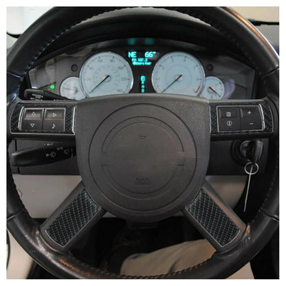 Carbon Fiber Steering Wheel Cover Trim for Chrysler 300 (2005-2007)