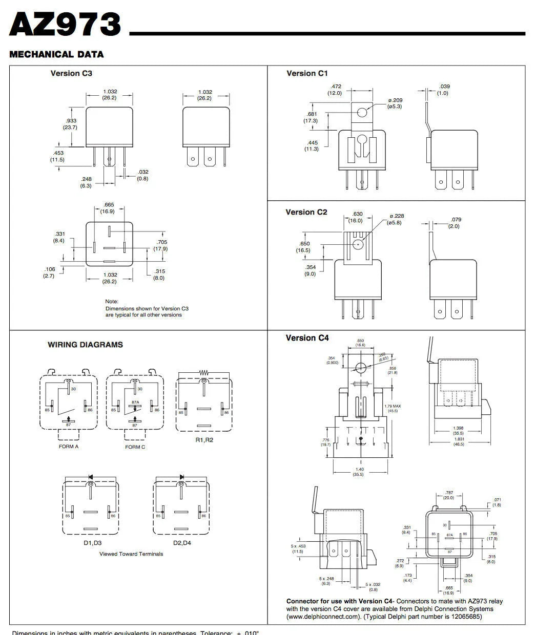 Power Trim Relay for Mercury/Force Outboard Boat Motors 2Pcs