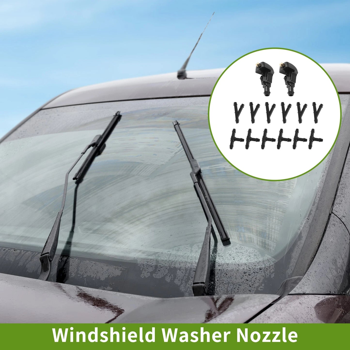 Windshield Washer Nozzle & Hose Connector for Ford (2003-2007)