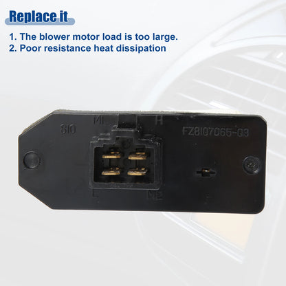 Blower Motor Resistor for Jeep Grand (2005-2010) - Black & White Replacement