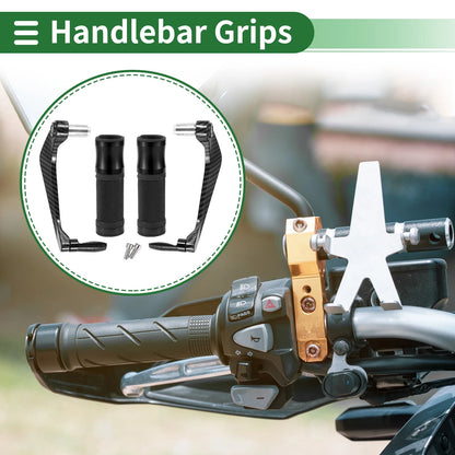 Motorcycle Hand Grips Cover Kit Handlebar End Grips Aluminum Alloy Black for Motorcycle