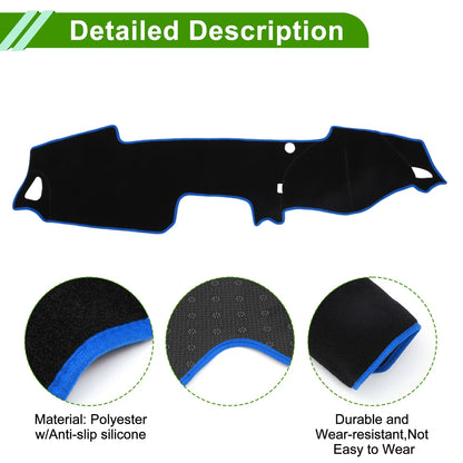 Dashboard Cover Mat for Mazda MX-5 ND RF Miata (2016-2023) Black Blue 1 Set