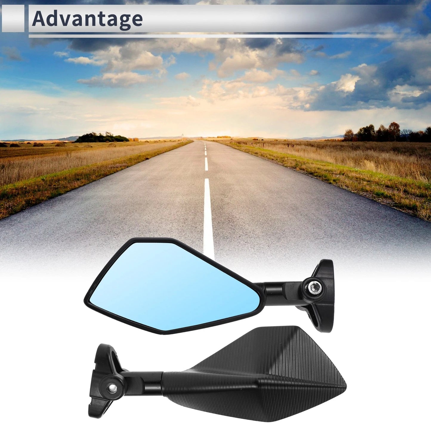 Rear View Mirrors Black Aluminum for M6