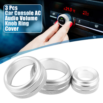 3 Pcs AC Audio Volume Knob Covers for BMW F20 F22 F30 (2012-2019)