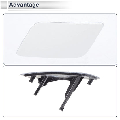 Front Left Side Bumper Headlight Washer Nozzle Cover Cap for BMW 335i GT White