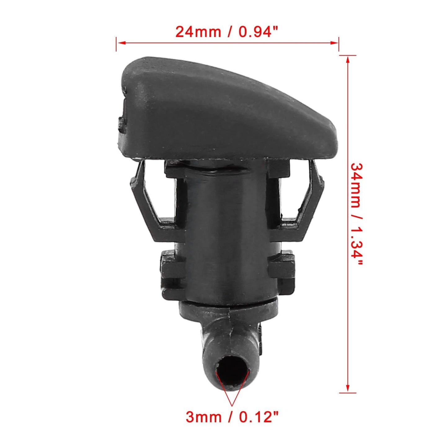 2 x Windshield Wiper Washer Nozzle Jets for Ford Fusion, Lincoln, Mercury
