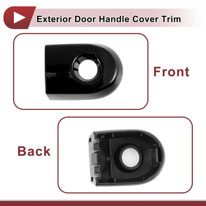 Exterior Door Handle Cover Trim for Nissan Versa (2007-2012) Black