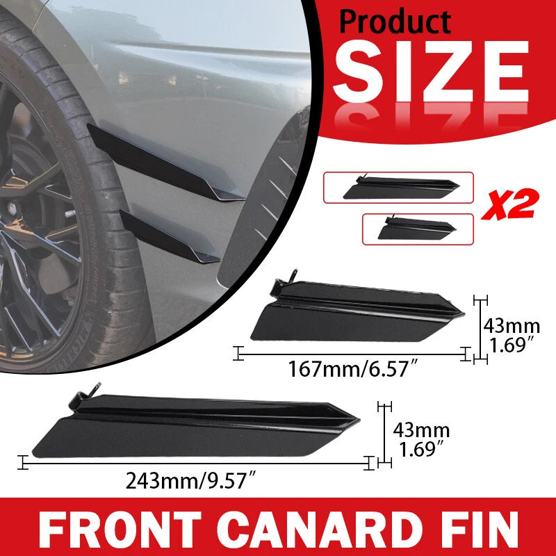 Carbon Flash Front Bumper Canard Diffuser Splitter Fins for C8 Corvette (2020+)
