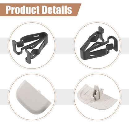 Gray Iron Sun Visor Cap Clip Retainer for Ford Fusion (2013-2016)