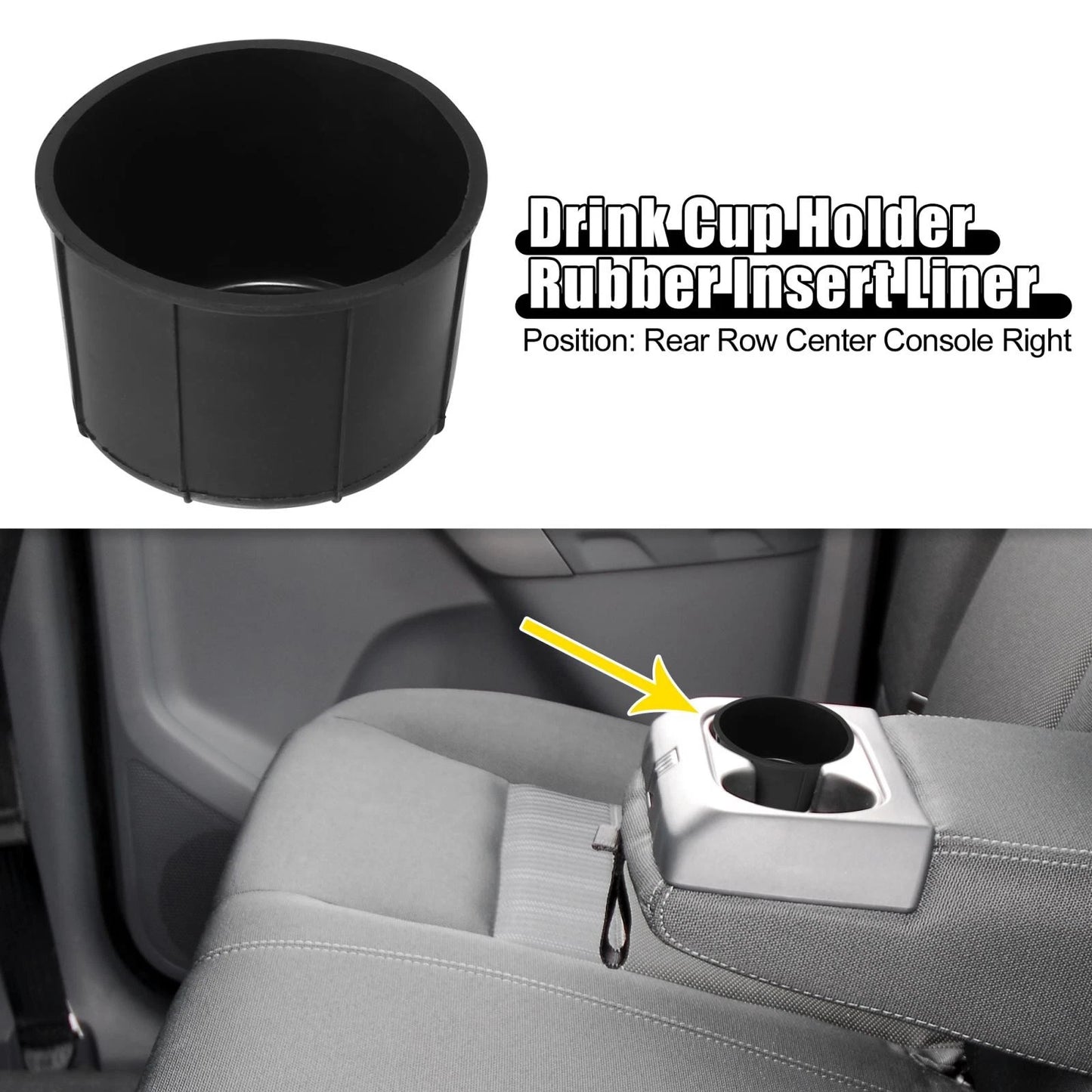 Rear Row Center Console Right Side Drink Cup Holder for Ford F-150 (2009-2014)