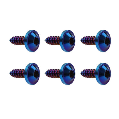 6pcs M5x15mm Titanium Torx Head Self Tapping Screws for Fastening Blue
