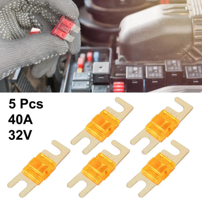 5pcs 40A AFS Mini ANL Fuses for Car, Truck, Motorcycle, Boat, Audio CD