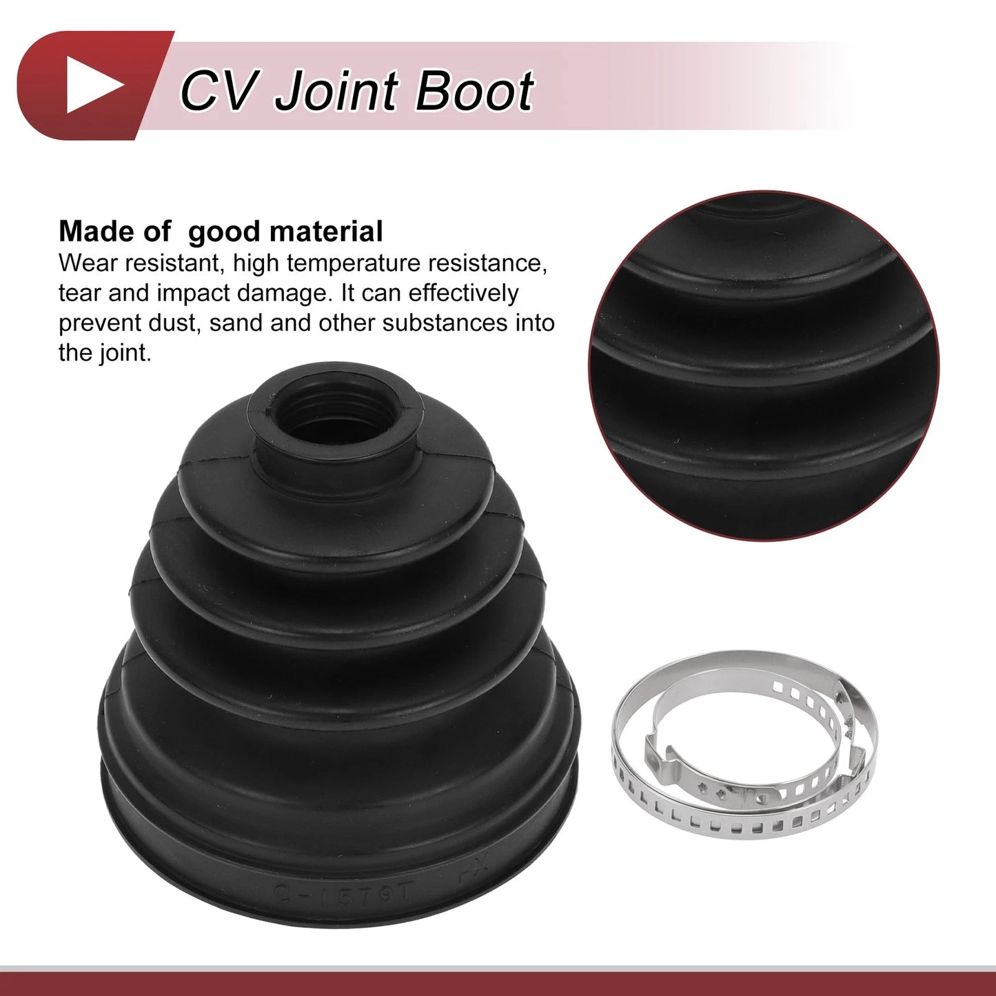 Inner CV Joint Boot Kit w/ Clamps for Mini Cooper (2017-2023)