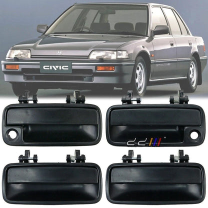 Outer Door Handle (Black) for Honda Civic SH4 SH3 EF EF2 3 8 9 (1988-1991)