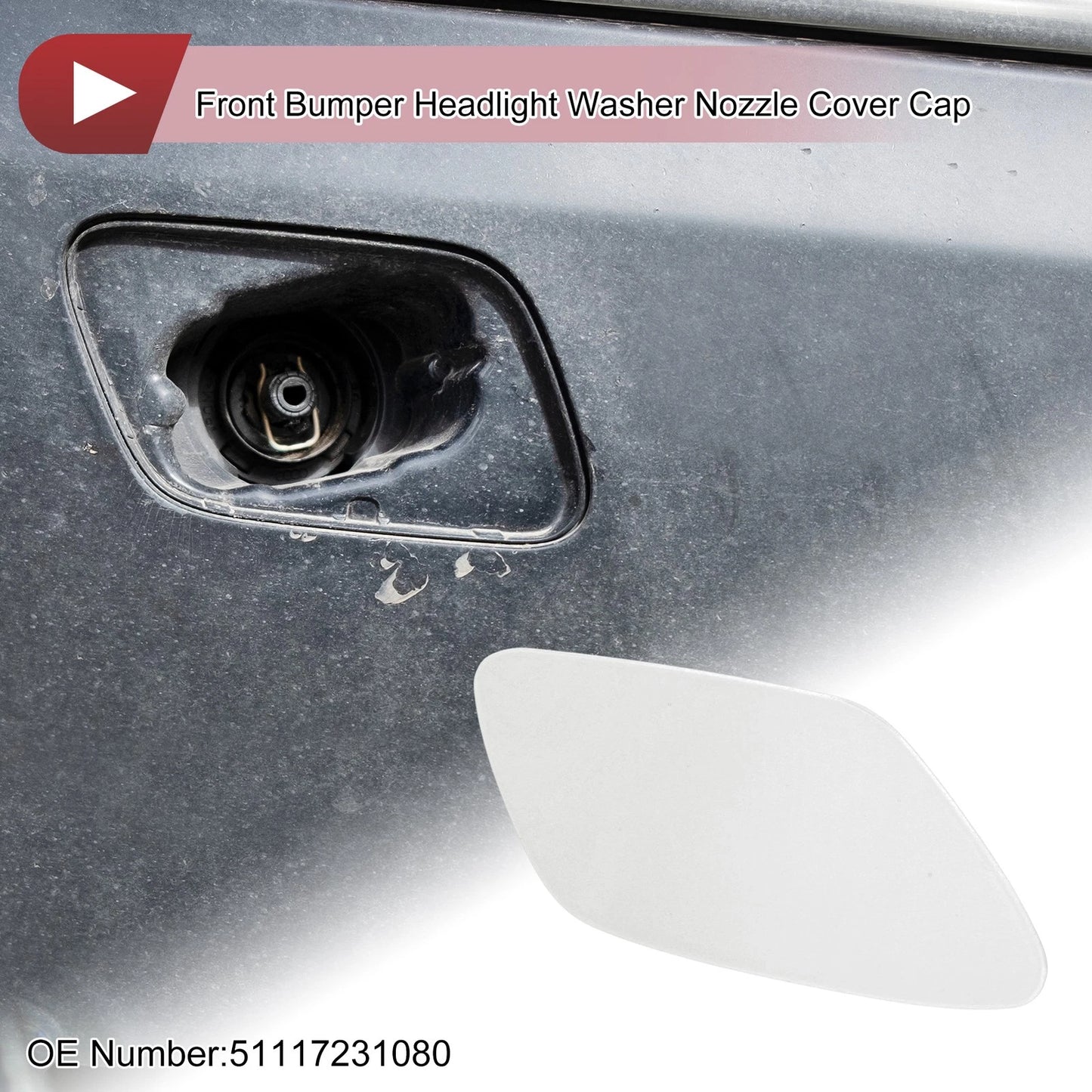 Bumper Headlight Washer Nozzle Cover for BMW Z4 (2009-2016)