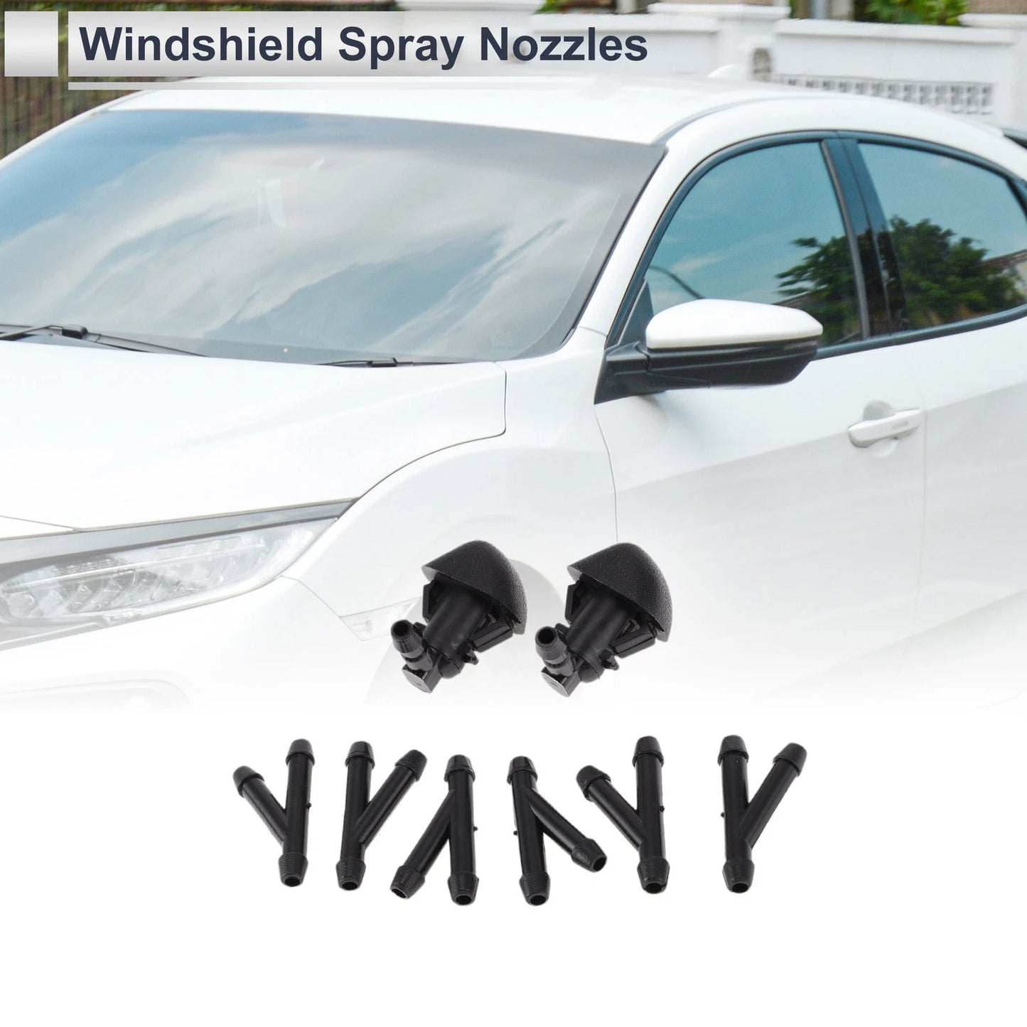Washer Nozzle & 6 x Hose Connectors for Honda