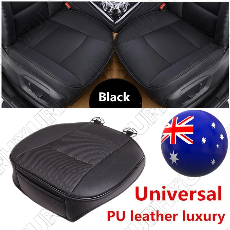 Black Luxury PU Leather Car Seat Cover Protector for AU Models
