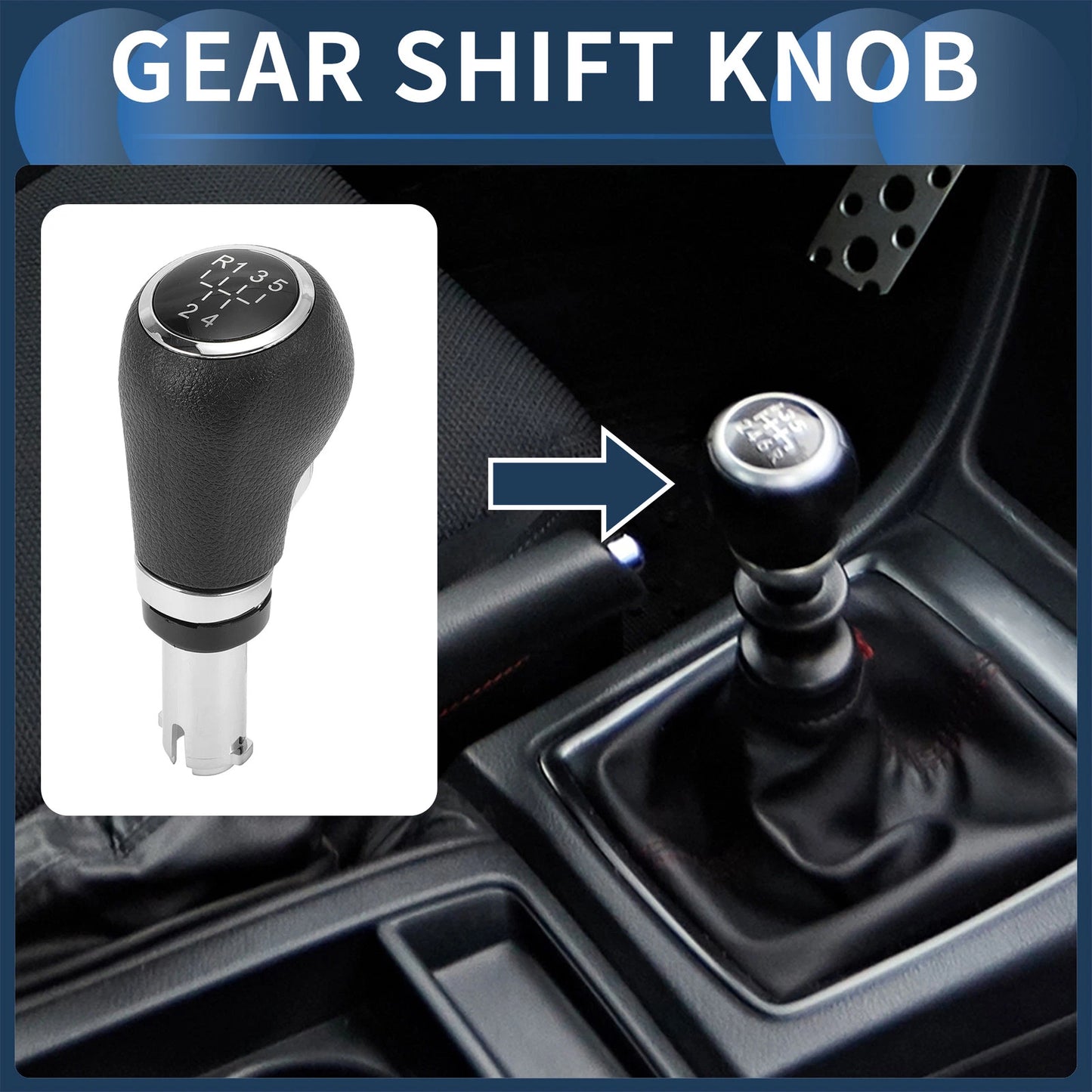 Gear Shift Knob 5-Speed Plastic Faux Leather for Chevrolet Trax (2013 - 2020)