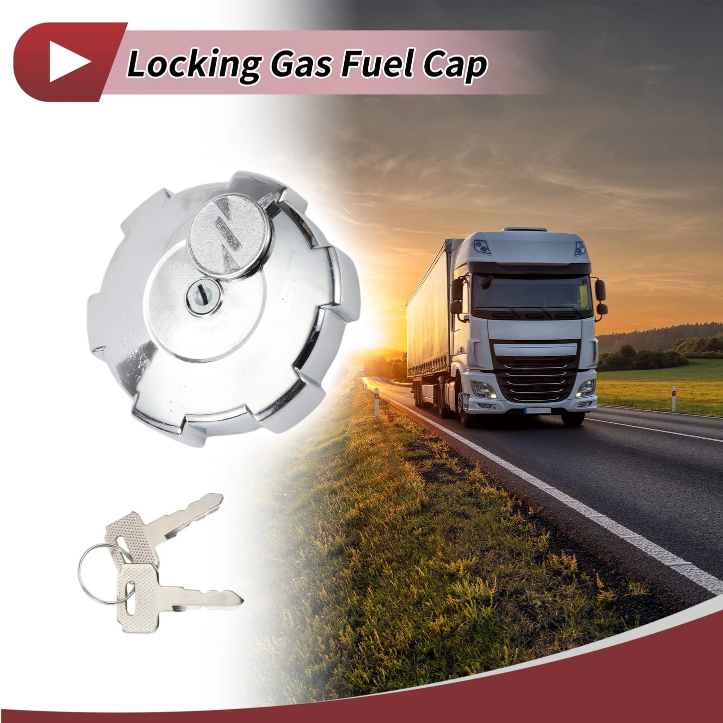 Locking Gas Cap for Volvo, Scania, Iveco, Man - 2 Keys