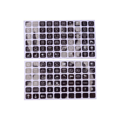 120pc Light Lamp Switch Panel Labels for Car RV 6/8 Gang (Fits Various Models)