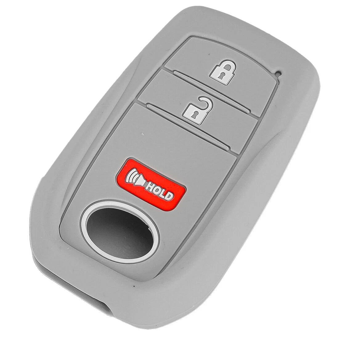 Grey Silicone Smart Key Case Cover for Toyota Prius Tundra Sequoia Tacoma