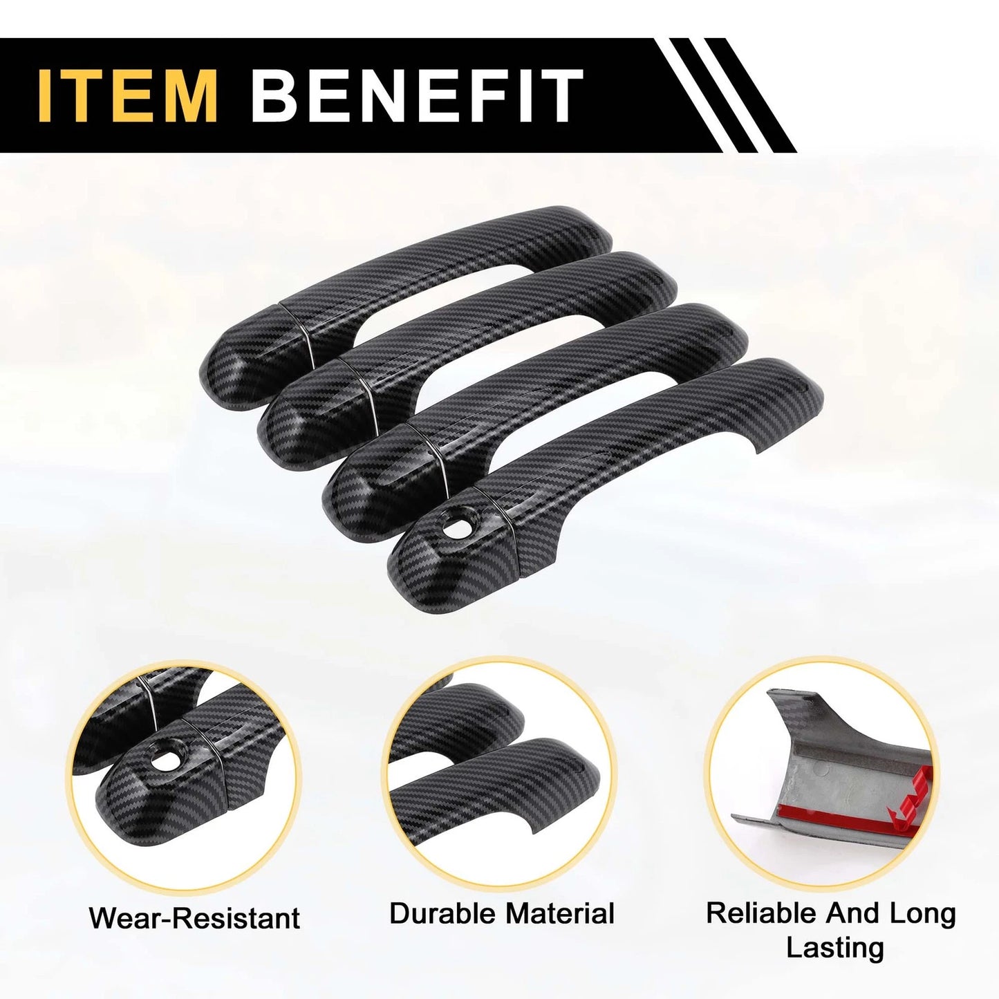 4pcs Exterior Door Handle Covers for Toyota 4Runner (2010-2019)