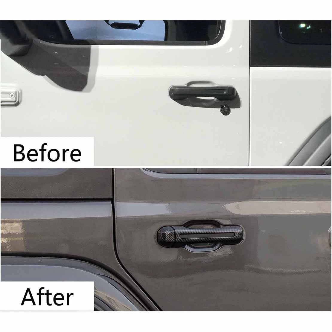 Carbon Fiber Door Handle Covers for Jeep Wrangler JL Gladiator JT (2018-2023)