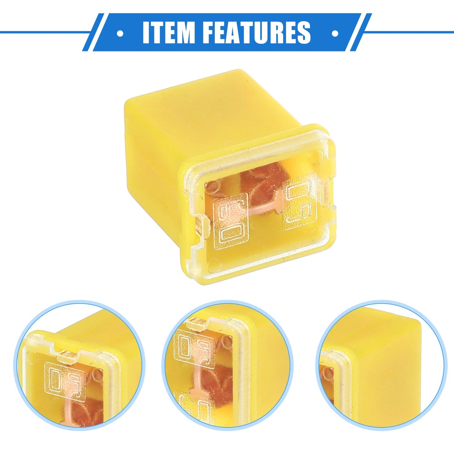 10 Pcs Mini Box Shaped Fuse 60 Amps for Pickup Trucks & Cars (Various Years)