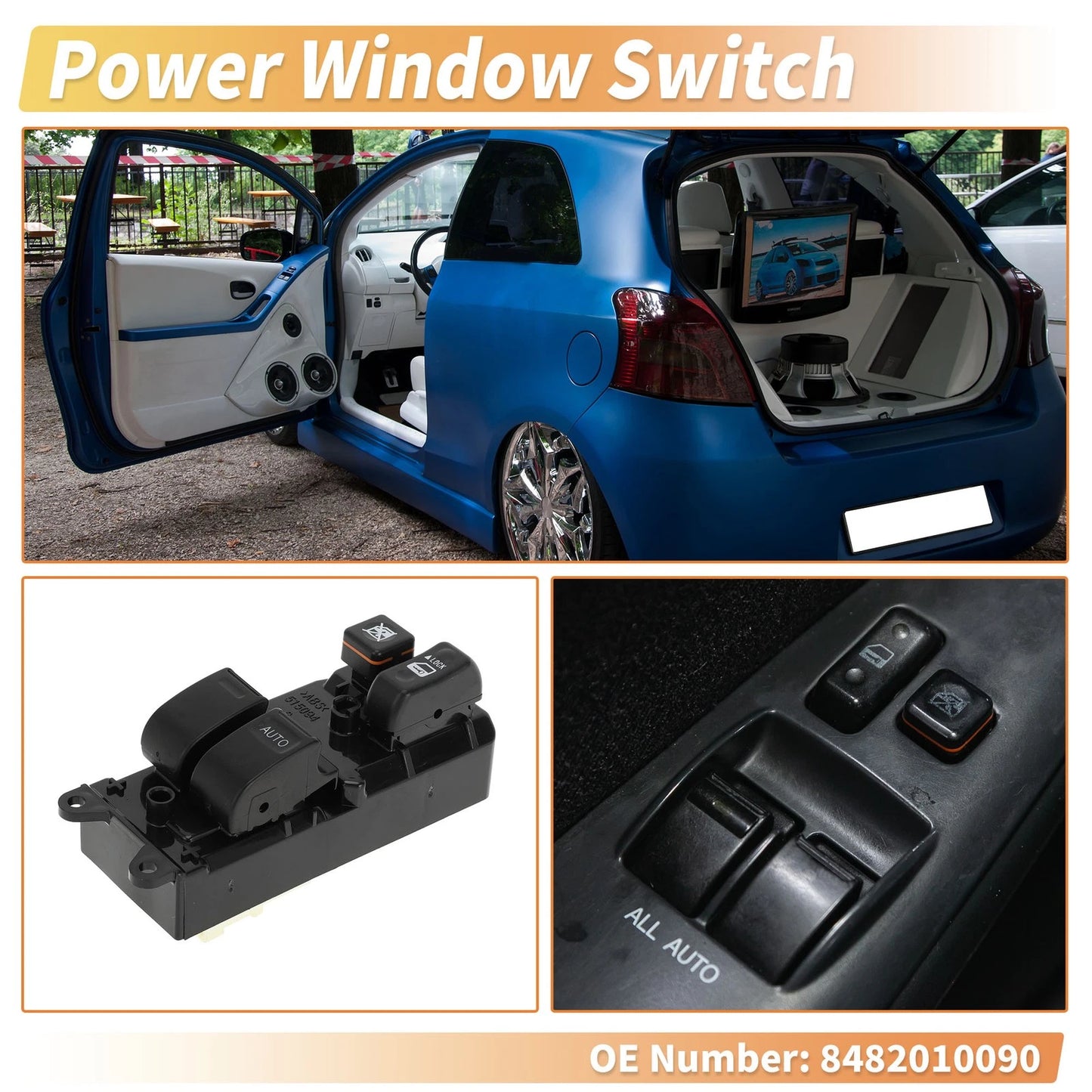Power Window Switch for Toyota Yaris 1999-2005 (2 x)