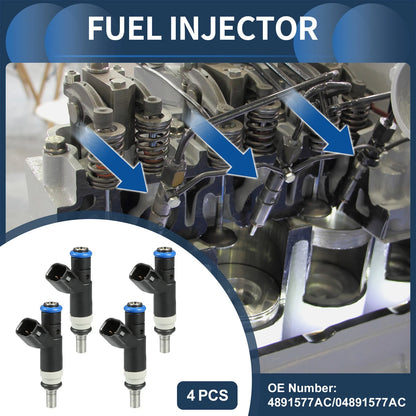4 x Fuel Injectors for Dodge Avenger 2.4L (2008 - 2014)