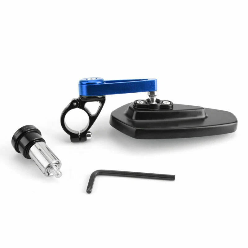 7/8" Blue Aluminum Handlebar End Mirrors for Motorcycle F2
