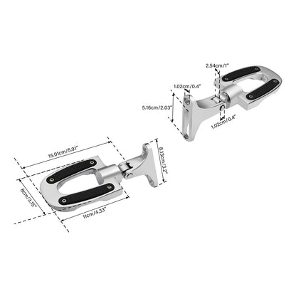 Chrome Rear Passenger Footpegs for Harley Touring Road Glide (1993-2025)