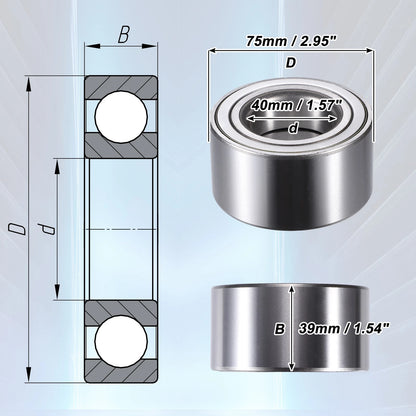 Front Wheel Bearings DAC45840041 for Scion IQ (2011-2015)