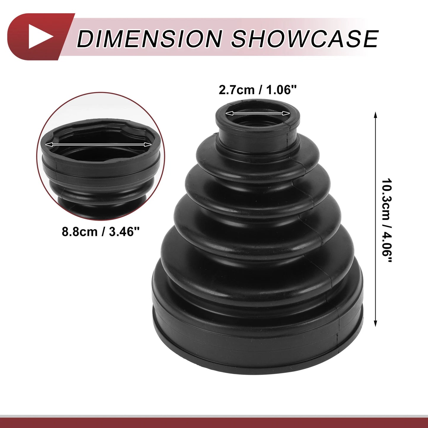 Inner CV Joint Boot Kit w/ Clamps for Toyota Highlander (2008-2013)