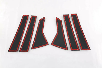 ABS Black Window Pillar Post Covers for 2022-2023 Honda Civic Sedan 6 x Pieces