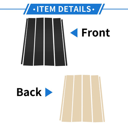 6 Pcs Door Pillar Window Trim for Chevrolet Suburban (2015-2020)