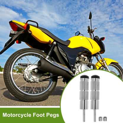 Motorcycle FootPegs 3.5" Silver Tone 1 Set for Motorcycle