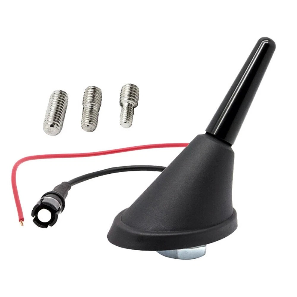 3cm Short Rod Roof Antenna & Base with Adapter for Universal Cars