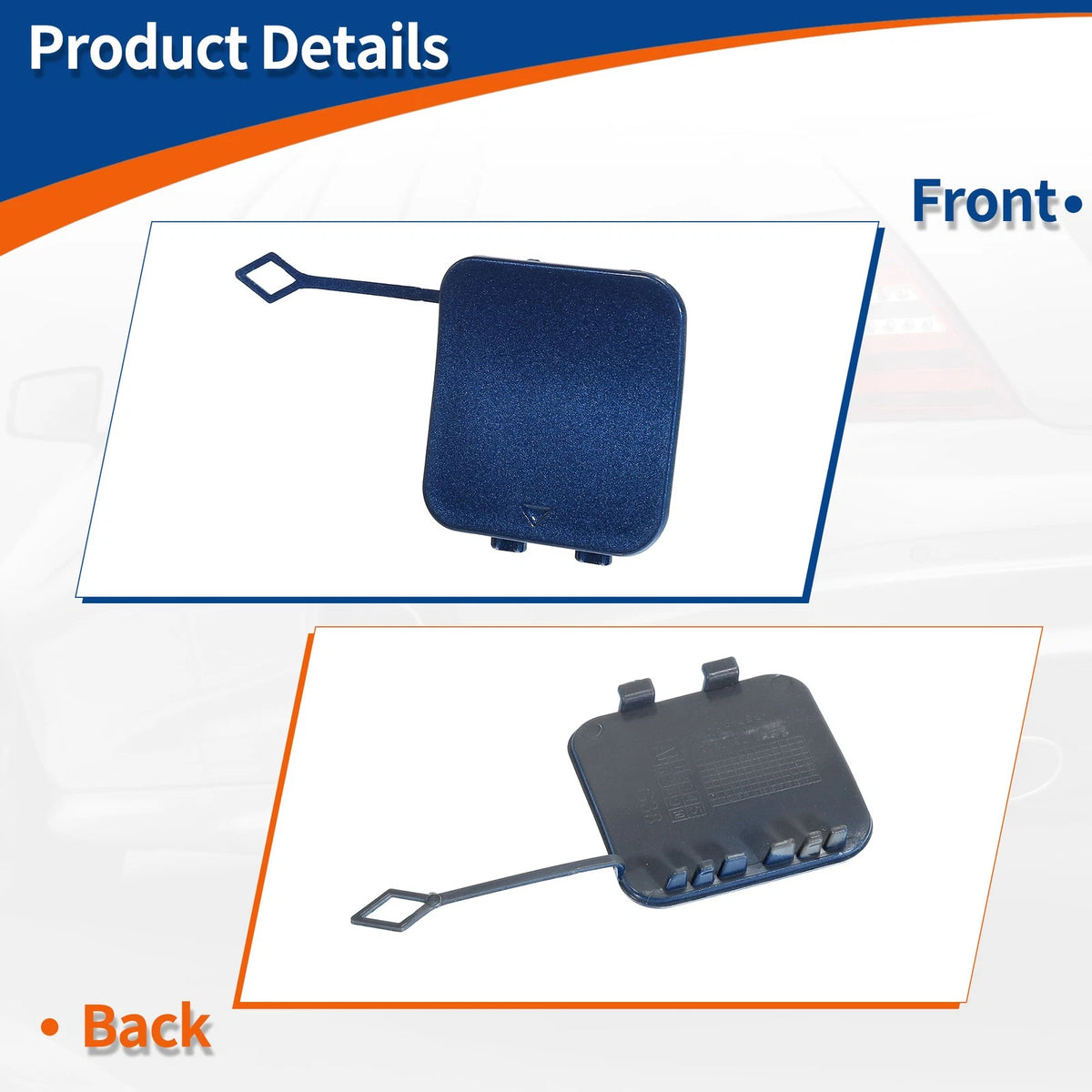 Rear Car Bumper Tow Hook Cover for BMW 530i 540i M5 Quantum Blue