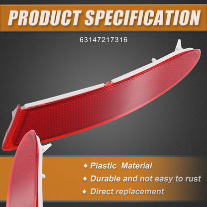 Rear Right Bumper Reflector Light Cover for BMW X3 (2011-2014)