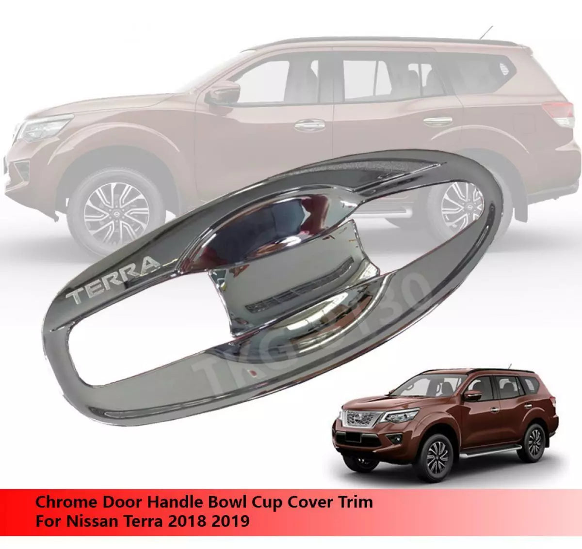 Chrome Door Handle Bowl Cup Cover for Nissan Terra (2018-2019)